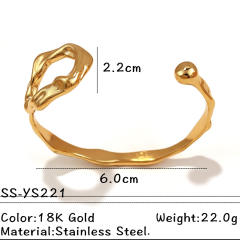 Stainless Steel Bracelet Fashion Versatile Open bangle for Women Non-Fading Jewelry