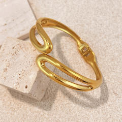 Stainless Steel Bracelet Fashion Versatile Open bangle for Women Non-Fading Jewelry