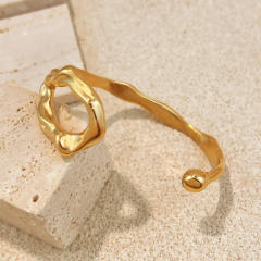 Stainless Steel Bracelet Fashion Versatile Open bangle for Women Non-Fading Jewelry