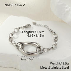 Personalized Geometric Hollow Stainless Steel Necklace Bracelet Earrings Jewelry Set
