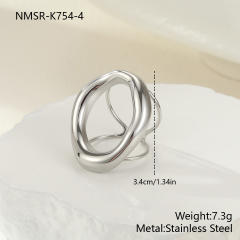 Personalized Geometric Hollow Stainless Steel Necklace Bracelet Earrings Jewelry Set