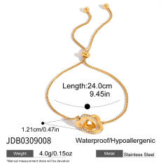 Valentines's day gift diamond heart stainless steel necklace bracelet rings set