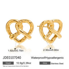 Valentines's day gift diamond heart stainless steel necklace bracelet rings set
