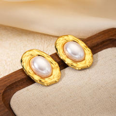 Stainless Steel earrings Flower Earrings for Women pearl earrings