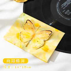 Three-dimensional butterfly greeting card diy birthday couple handwritten card