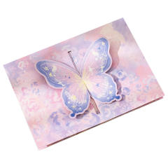 Three-dimensional butterfly greeting card diy birthday couple handwritten card