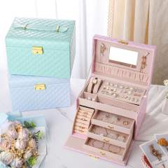High Beauty Value Jewelry Storage Box with Lock Large Capacity Jewelry Box Home