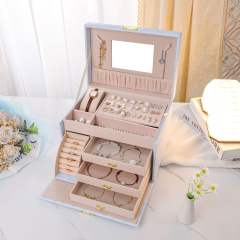 High Beauty Value Jewelry Storage Box with Lock Large Capacity Jewelry Box Home