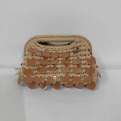 New Autum Style Pure Hand-Woven Multi-Color Sequin Clutch Bag corchet bag