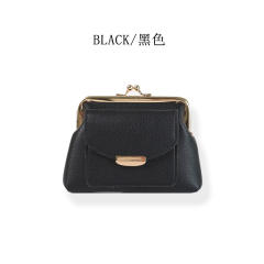 New Simple Fashionable Clip Bag Mini Coin Purse Short Cute Trendy Clutch Wallet
