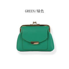 New Simple Fashionable Clip Bag Mini Coin Purse Short Cute Trendy Clutch Wallet