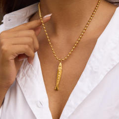 18KG stainless steel necklace fish pendant necklace holiday necklace