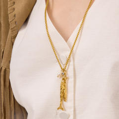 18KG stainless steel necklace fish pendant necklace holiday necklace
