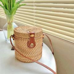 Vietnam Autumn Rattan Woven Round Bag Small Square Bag straw bag box bag beach bag