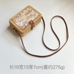 Vietnam Autumn Rattan Woven Round Bag Small Square Bag straw bag box bag beach bag