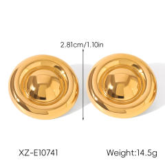 18KG easy match beaded series stainless steel necklace bracelet rings earrings set