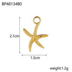 Ocean Style Series DIY Accessories Conch Shell Starfish Stainless Steel Electroplating DIY Handmade Necklace Bracelet Jewelry Hanging