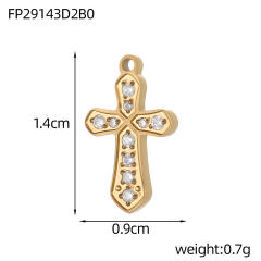 Vintage handmade jewelry cross design charm DIY jewelry pendant stainless steel accessory