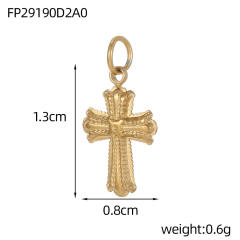Vintage handmade jewelry cross design charm DIY jewelry pendant stainless steel accessory
