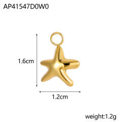 Ocean Style Series DIY Accessories Conch Shell Starfish Stainless Steel Electroplating DIY Handmade Necklace Bracelet Jewelry Hanging