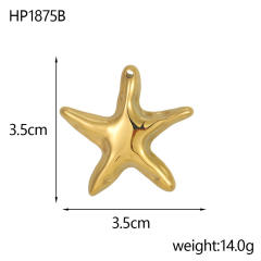 Ocean Style Series DIY Accessories Conch Shell Starfish Stainless Steel Electroplating DIY Handmade Necklace Bracelet Jewelry Hanging