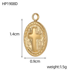 Vintage handmade jewelry cross design charm DIY jewelry pendant stainless steel accessory