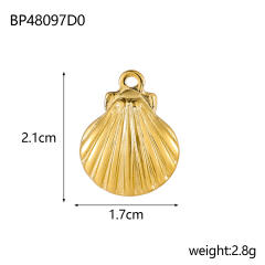 Hot-Selling Baroque Style Heart Pendant Zircon Inlaid Stainless Steel DIY Jewelry Accessories Wholesale