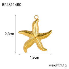 Ocean Style Series DIY Accessories Conch Shell Starfish Stainless Steel Electroplating DIY Handmade Necklace Bracelet Jewelry Hanging