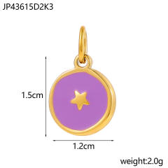 Hot-Selling Baroque Style Heart Pendant Zircon Inlaid Stainless Steel DIY Jewelry Accessories Wholesale
