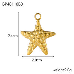 Ocean Style Series DIY Accessories Conch Shell Starfish Stainless Steel Electroplating DIY Handmade Necklace Bracelet Jewelry Hanging