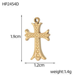 Vintage handmade jewelry cross design charm DIY jewelry pendant stainless steel accessory