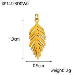 Ancient Gold Hanging DIY Metallic Accessories Bracelet Necklace Personalized Accessories Leaf Feather Retro Pendant