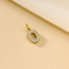 Diamond Zircon Digital Heart Symbol Pendant Accessories Stainless Steel Electroplating DIY Handmade Jewelry