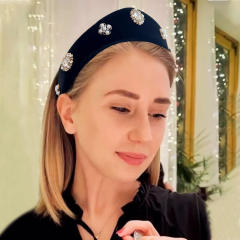 Velvet Triangle Headband WomenNew British Retro Hair Clamp Headband