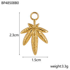 Ancient Gold Hanging DIY Metallic Accessories Bracelet Necklace Personalized Accessories Leaf Feather Retro Pendant
