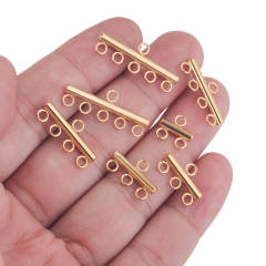 Stainless Steel Porous Connection Pendant Buckle Stick Welding Ring Connection Necklace Bracelet Buckle DIY Handmade Jewelry Accessories