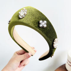 Velvet Triangle Headband WomenNew British Retro Hair Clamp Headband