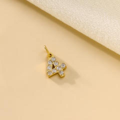 Diamond Zircon Digital Heart Symbol Pendant Accessories Stainless Steel Electroplating DIY Handmade Jewelry