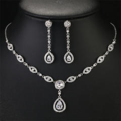 Hot sale Water Drop Stone Three-piece Set Female Fine Jewelry Accessories Wholesale