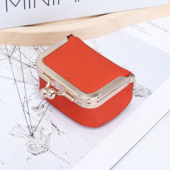 Jewelry Bag Genuine Leather Mini Ring Necklace Earrings Jewelry Box for Women