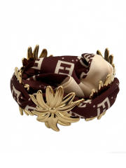 Popular Hollow Ring Stainless Steel Bracelet Flower Copper Coin Bohemian Silk Scarf Wrapped Hand Jewelry Set