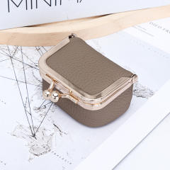 Jewelry Bag Genuine Leather Mini Ring Necklace Earrings Jewelry Box for Women