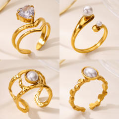 Light Luxury Versatile Zirconia Ring Fashion Simple Stainless Steel RingS Wholesale
