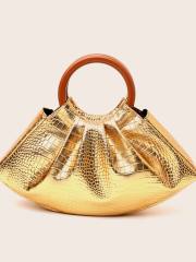 New handbag fashion pleated handbag cloud bag dinner bag for women