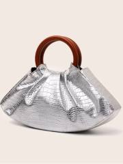 New handbag fashion pleated handbag cloud bag dinner bag for women