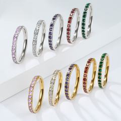 Best-Selling Titanium Steel Full Diamond Ring for Women stainless steel rings