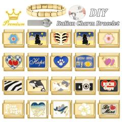 Fashion Creative Gold Bottom Bracelet Necklace Ring Bracelet Module Elegant DIY Pendant Italian Jewelry Accessories
