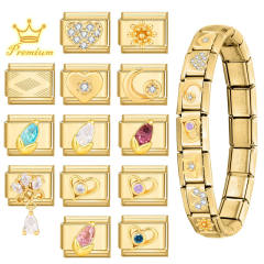 Charms DIY Italian Module Personality Bracelet Gold Base Moon Module Jewelry Creative Bracelet Accessories
