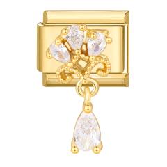 Charms DIY Italian Module Personality Bracelet Gold Base Moon Module Jewelry Creative Bracelet Accessories
