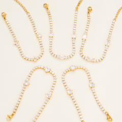 18KG tennis chain bracelet stainless steel bracelet diamond bracelet